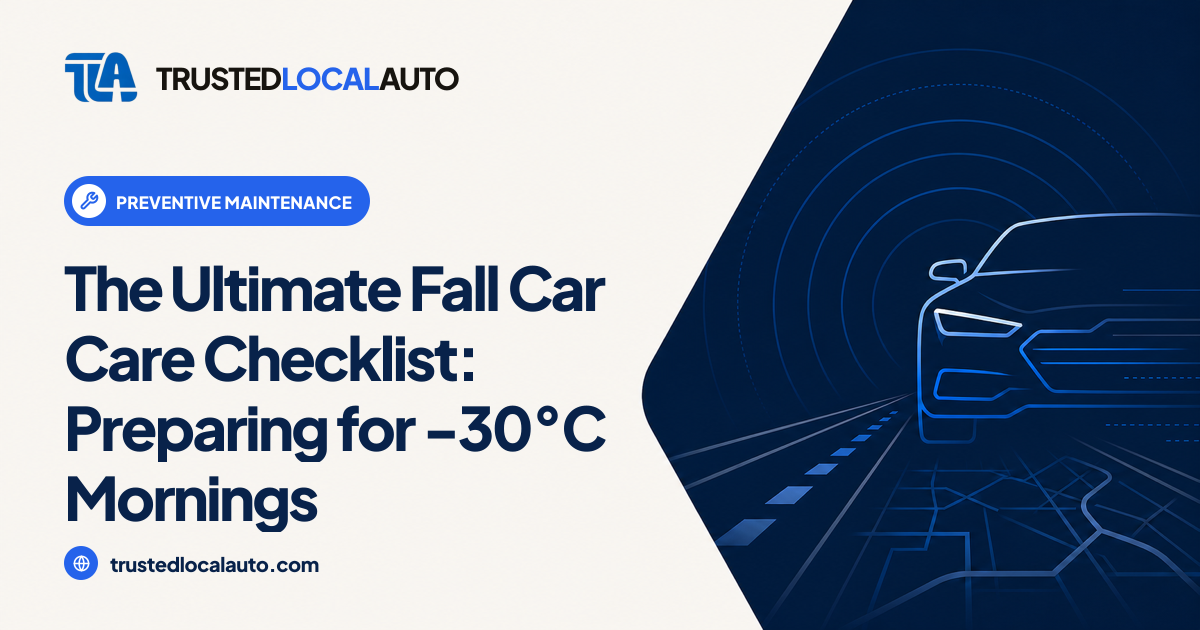 The Ultimate Fall Car Care Checklist: Preparing for -30°C Mornings