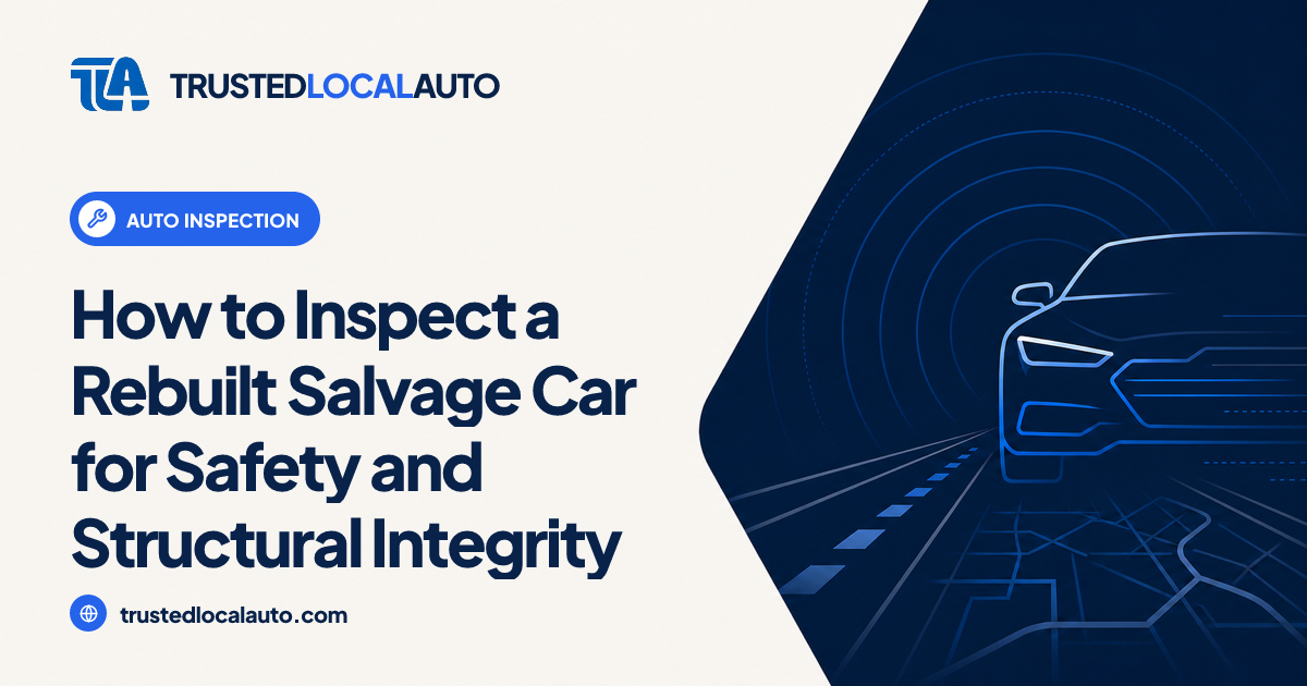 How to Inspect Rebuilt Salvage Cars: Safety and Structural Assessment